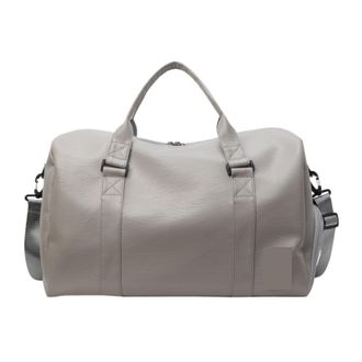 Generic Compatible For Travel Duffel Bag Waterproof Luggage Handbag with Shoes Pocket Weekender Overnight Daypack Dry Wet(Grey)