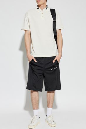 Palm Angels Polo With Logo, Mens, Cream
