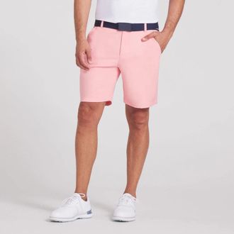 Puma Dealer Golf Shorts Mens Pink Stretch 8 Flat Front Performance DSGL1004