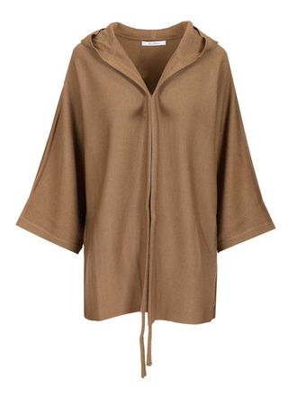 Max Mara Wool Yarn Cardigan Knitwear Marrone-Donna