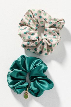 Frasier Sterling Charmed Scrunchies, Set of 2