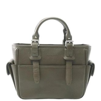 Burberry Pre-owned Handbags, female, Green, Size: ONE SIZE Pre-owned Leather Handbag