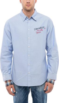 Dsquared2 Light Blue Regular Shirt