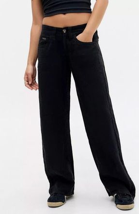 BDG Kayla Linen & Cotton Five-Pocket Pants in Black at Nordstrom, Size X-Large