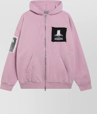 Balenciaga cotton hooded zip-up jacket