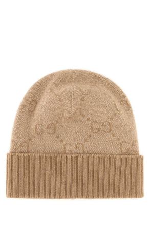 Gucci Beige Logo Beanies Hat