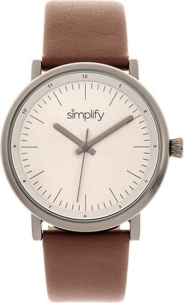 Simplify The 6200 Grey Dial Brown Leather Watch SIM6205