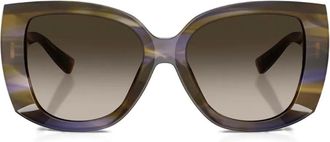 Dolce & Gabbana Eyewear Occhiali da sole geometrici a righe - Verde
