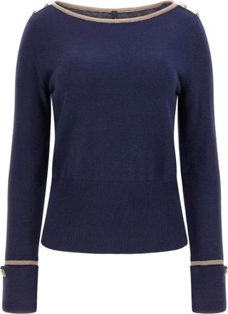 Marciano Maglia Molly LS Boat Neck - Dames - Ronde hals truien - Blauw - S - Truien & Vesten