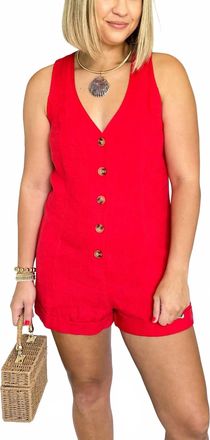 Olivaceous American Honey Romper In Red