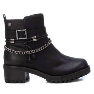 Xti Womens Side Zipper Booties In Black