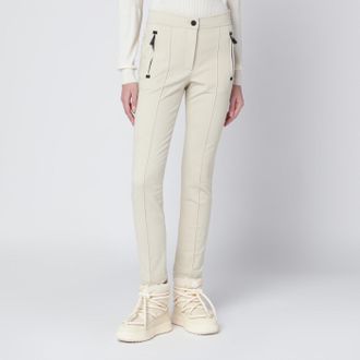 Moncler Pantaloni slim avorio in GORE-TEX