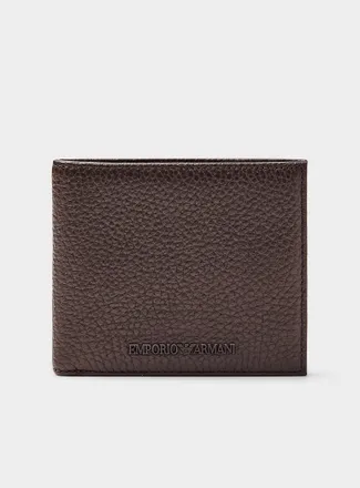 Emporio Armani Mens Grained leather wallet