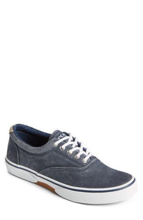 Sperry Top-Sider Halyard Saltwashed Low Top Sneaker - Wide Width Available in Navy at Nordstrom Rack, Size 7.5
