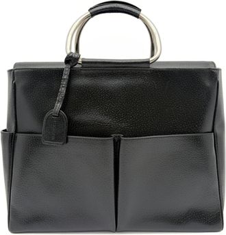 Gucci Black Leather Tote Bag (Pre-Owned)