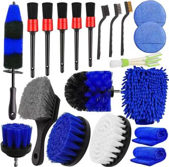 OEM Juego De 20 Cepillos De Limpieza Para Autom&oacute;viles, Que Incluye Cepillos Para Taladros El&eacute;ctricos, Cepillos Para Lavado De Autos, Cepillos Para Ranuras