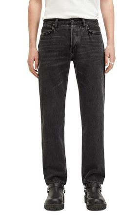AllSaints Reid Straight Leg Jeans in Black at Nordstrom, Size 28 X 32