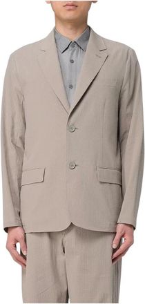 A|X Armani Exchange Single-breasted two-button blazer - Heren - Business blazers - Beige - M - Katoen - Kostuums