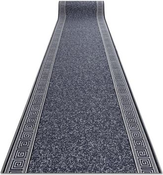 RugsX Rugsx - Runner anti-slip grek, greek gum Ornament grey 120cm grey 120x290 cm