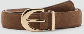 Mango Cintura fibbia ovale marrone - Donna - XL - MANGO