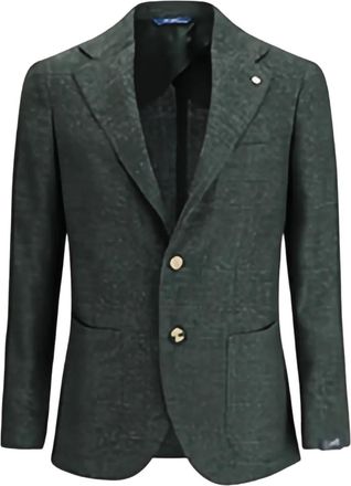 Gi Capri Blazer monopetto a quadri - Verde