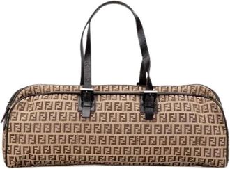 Fendi Pre-owned Handbags, female, Brown, Size: ONE SIZE Pre-owned Canvas Handbag