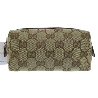 Gucci Gg Canvas Brown Gg Canvas Pouch (Pre-Owned)