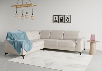 Sit&more Ecksofa »Sinatra L-Form« optinal mit Kopfteilverstellung und Armteilfunktion, Metallfüsse