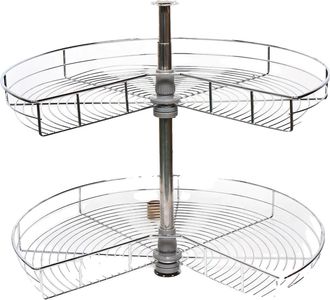 OEM Organizador De Cocina, Carrusel Giratorio De 270&deg;, Altura Ajustable, Color Plata
