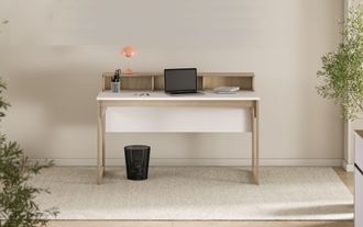 HOME AFFAIRE Schreibtisch »Stranda, Arbeitstisch im Skandi Style, Bürotisch in zwei Farben« moderner Computertisch, wohnliches Home Office