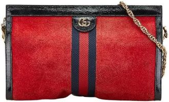 Gucci Pre-owned Cross Body Bags, female, Red, Size: ONE SIZE Pre-owned Leather crossbody-bags