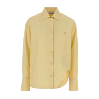 The Attico Dames, Blouses & Shirts, Geel, Maat: 2XS Leer