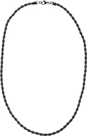Trafalgar Store Barrett Braided Metal 22 Inch Long Necklace in Black at Nordstrom