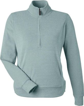J. America Womens Element Fleece Quarter-Zip Sweatshirt
