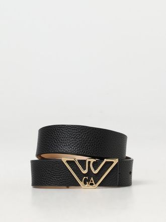 Emporio Armani Adjustable Polyester Belt with Eagle Monogram Buckle
