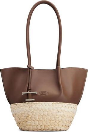 Tod's Brown T Timeless-charm tote