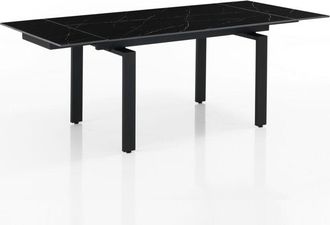 Oresteluchetta Oresteluchetta - Mesa extensible de cerámica negra cm. Al.76 x P.90 x L.140/200