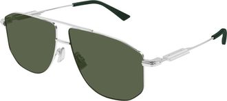 Bottega Veneta Aviator Zonnebril - unisex - Accessoires - Grijs - Maat: 59 MM