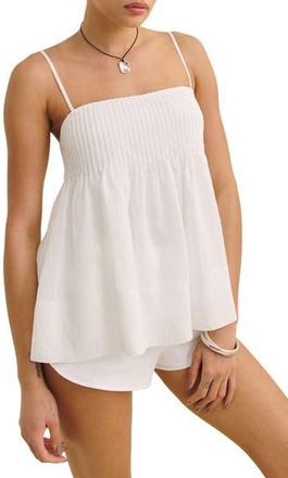 Reformation Cici Pintuck Pleat Empire Waist Camisole in White at Nordstrom Rack, Size 12