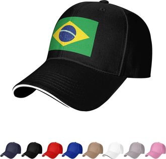 Generic Brazil Flag Hat Brazilians Caps for Man Woman Flag of Brazil Baseball Cap Trucker Dad Hat Black