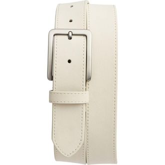 Nordstrom Richard Nubuck Leather Belt in Tan Fog at Nordstrom, Size 32
