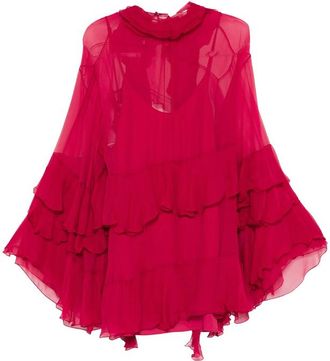Chlo&eacute; Tiered-ruffles Mini Dress