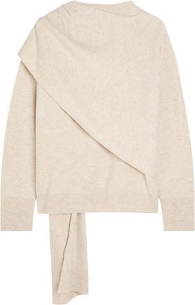 Vince Cape-effect Wool and Cashmere-blend Jumper - Cream - S (UK8-10 / S)