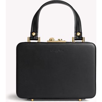 Gianvito Rossi Val&igrave; Top Handle bag in Black Calf Leather at Nordstrom