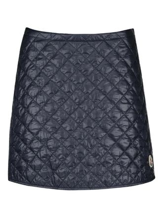 Moncler quilted mini skirt - women - Polyamide/Polyester - 40 - Blue