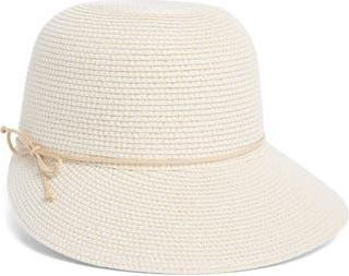 Nine West Straw Framer Hat in Ivory Combo at Nordstrom Rack