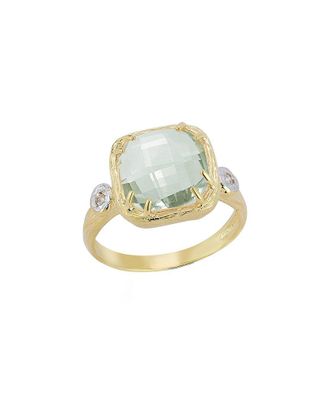 I.Reiss Company 14K 3.53 Ct. Tw. Diamond & Green Amethyst Ring