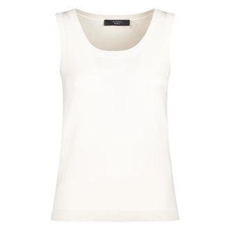 Max Mara Stretch Viscose Top - female - Max Mara - Sleeveless Tops - White - S - Tops