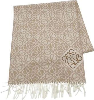 Loewe Pre-owned Scarves, female, Beige, Size: ONE SIZE Pre-owned Stole