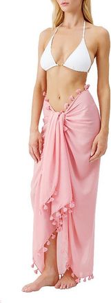 Melissa Odabash Tassel Cover-Up Pareo in Rose at Nordstrom